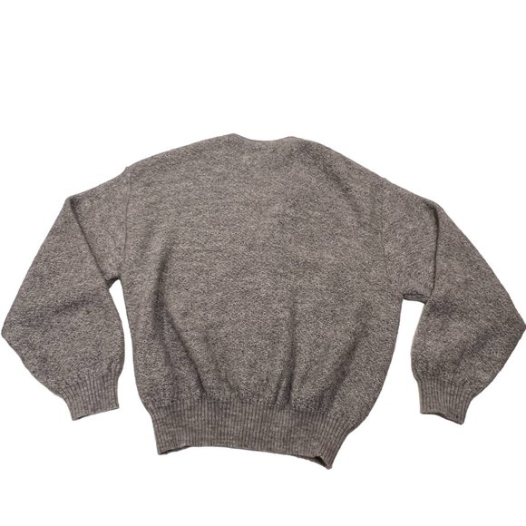 Giorgio Andre Men’s Alpaca Cardigan, Vintage, Gray, M - Picture 2 of 7